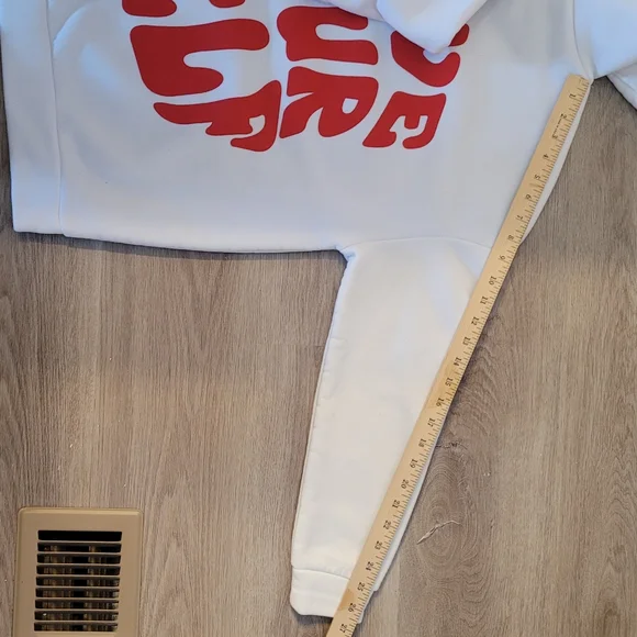 Love Your Self Hoodie Sweatshirt White Women's XS Shein - Picture 10 of 13